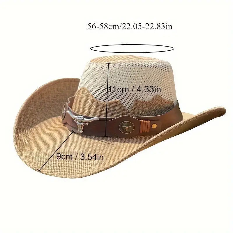 Breathable Curved Brim Cowboy Hat