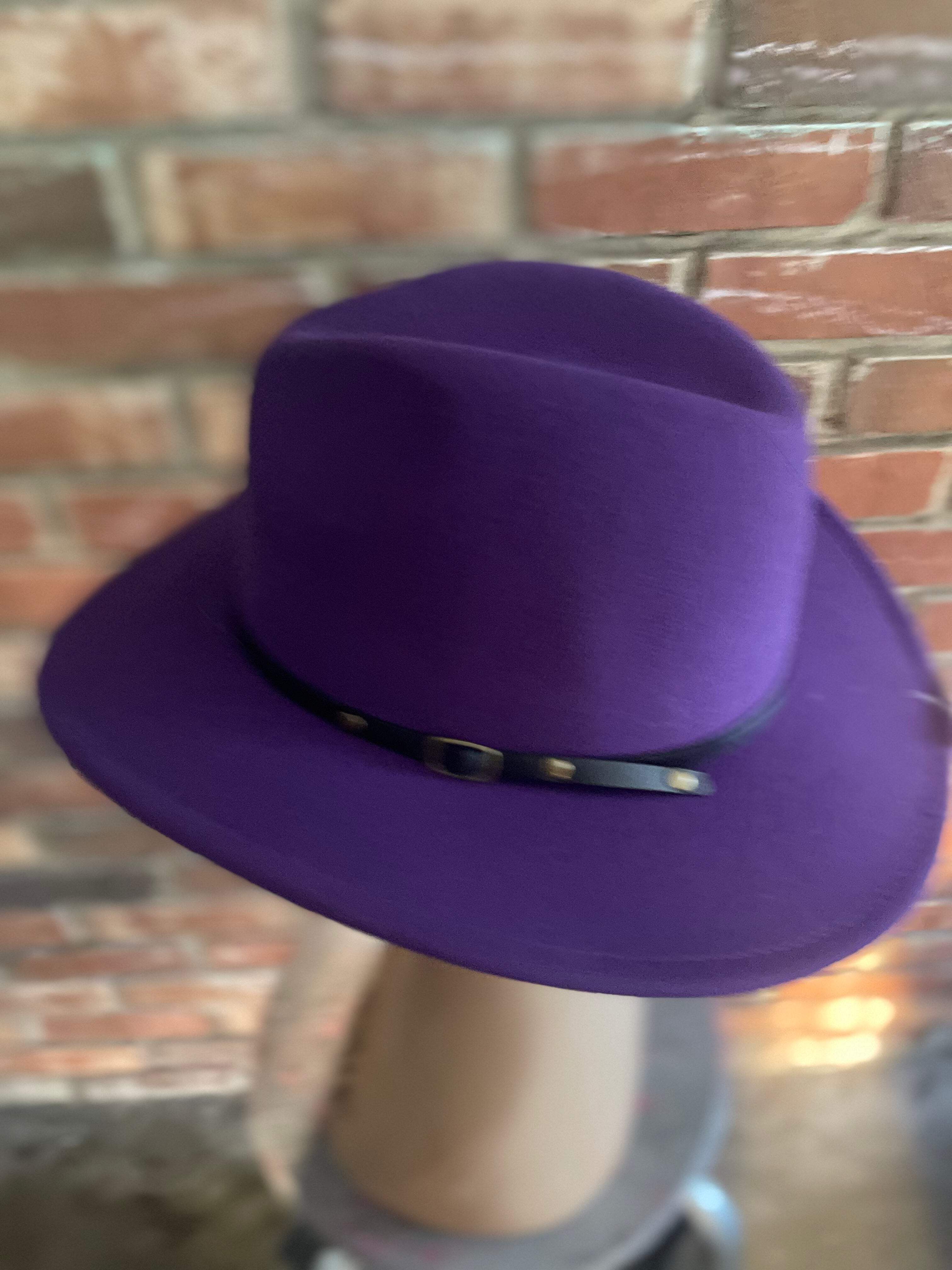 Red Bottom Fedora Felt Hat