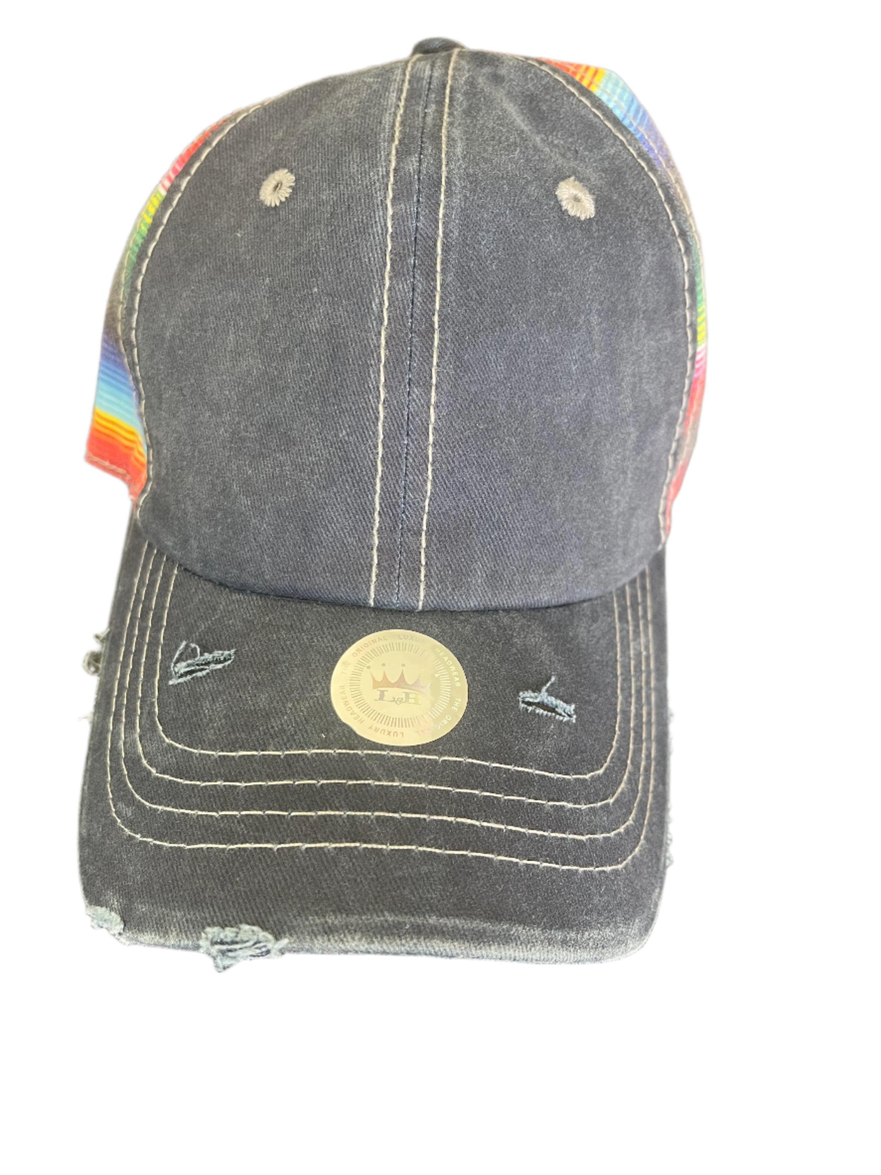Denim Front Serape Cap