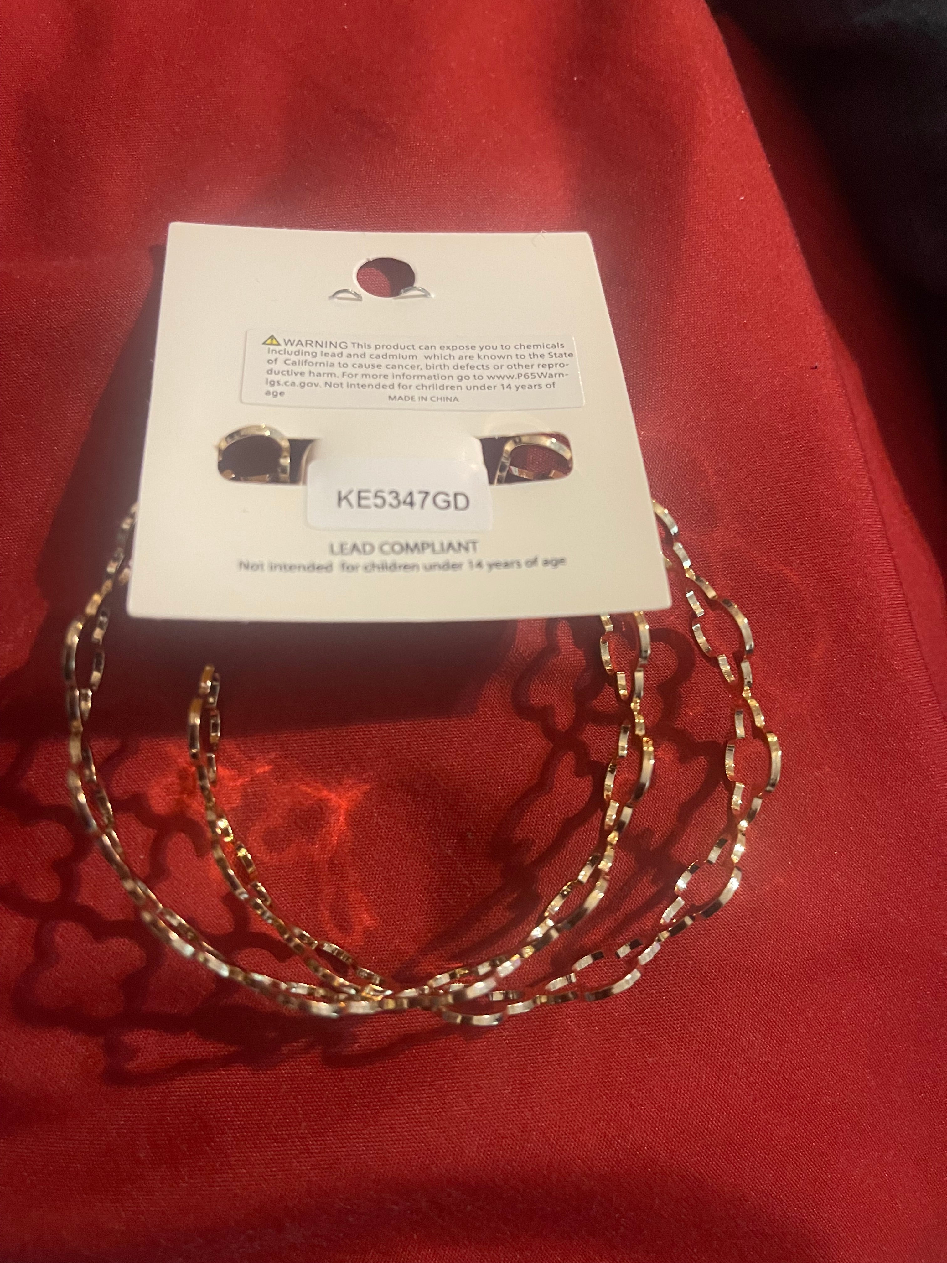 Large Gold Clover Hoop Earrings