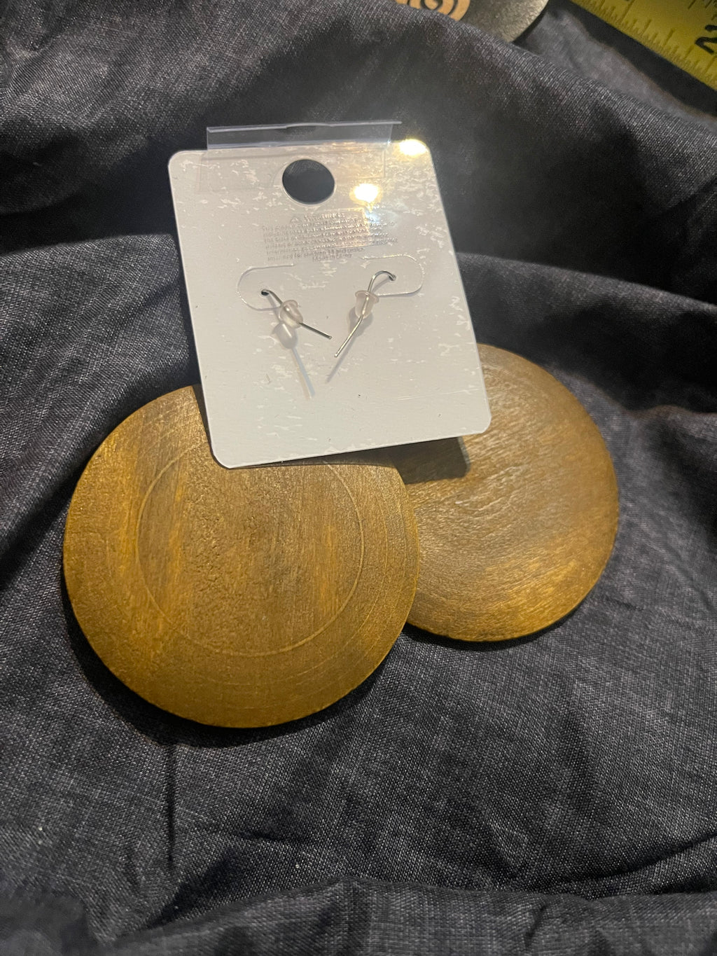 Strong and Greatness Circle Wood Earrings