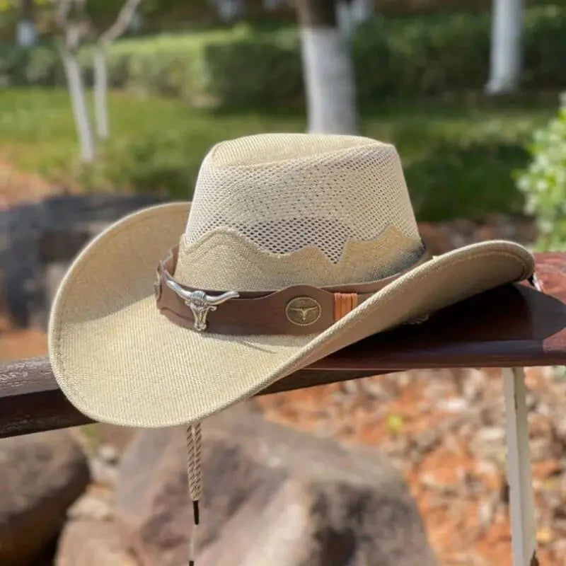 Breathable Curved Brim Cowboy Hat - Rosmarray Collections, LLC.