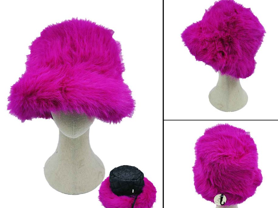 Faux Fur Bucket Hat - Rosmarray Collections, LLC.