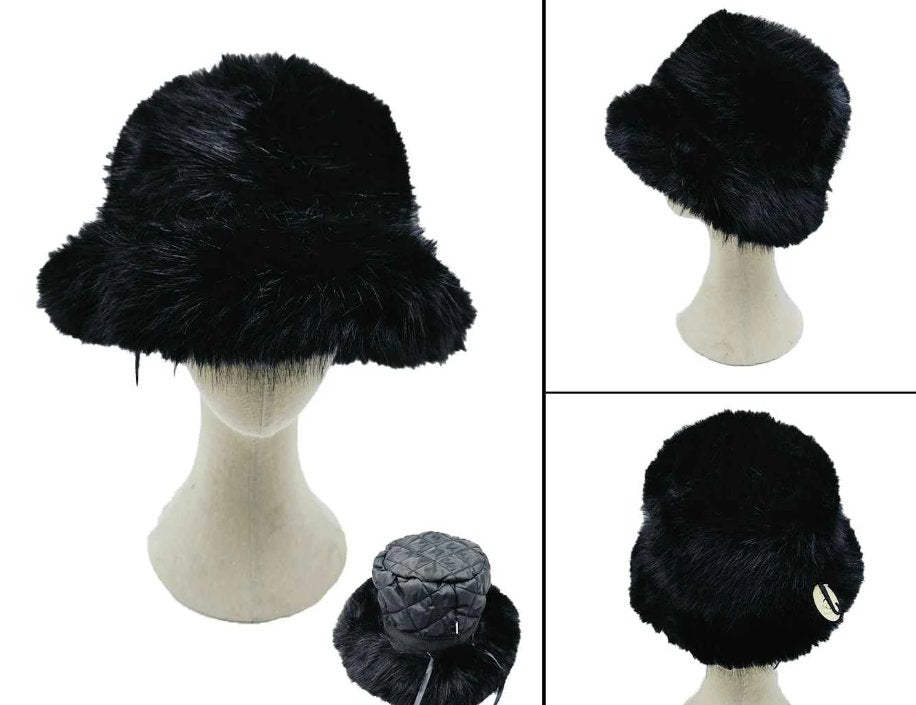 Faux Fur Bucket Hat - Rosmarray Collections, LLC.