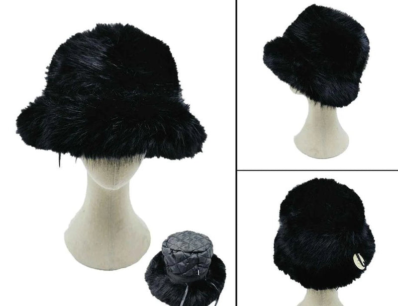 Faux Fur Bucket Hat - Rosmarray Collections, LLC.