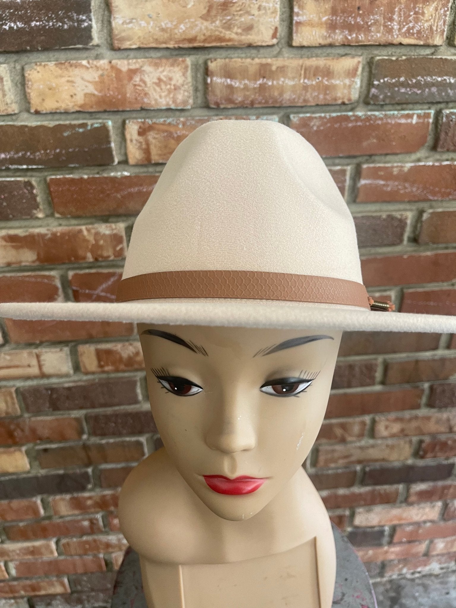 Felt Oatmeal Fedora Hat - Rosmarray Collections, LLC.