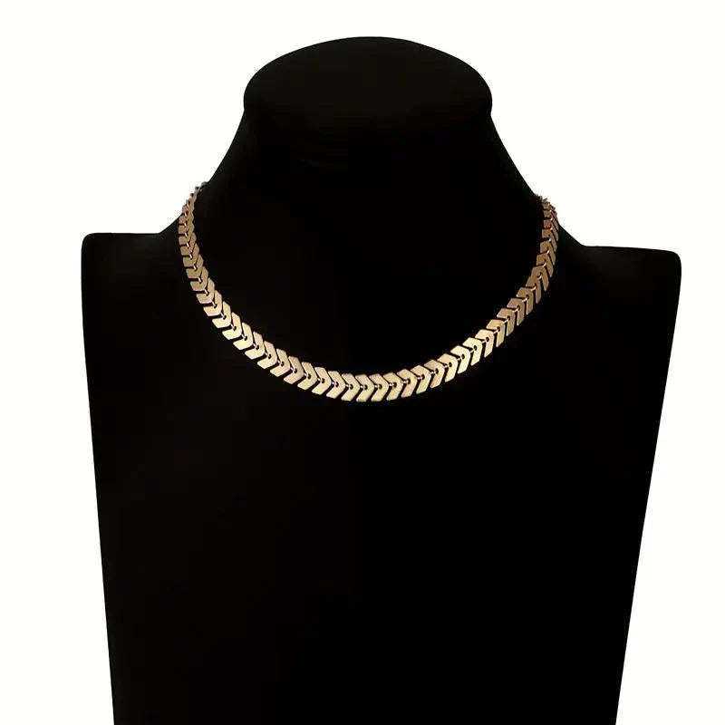 Leaf Shaped Stainless Steel Necklace - Rosmarray Collections, LLC.