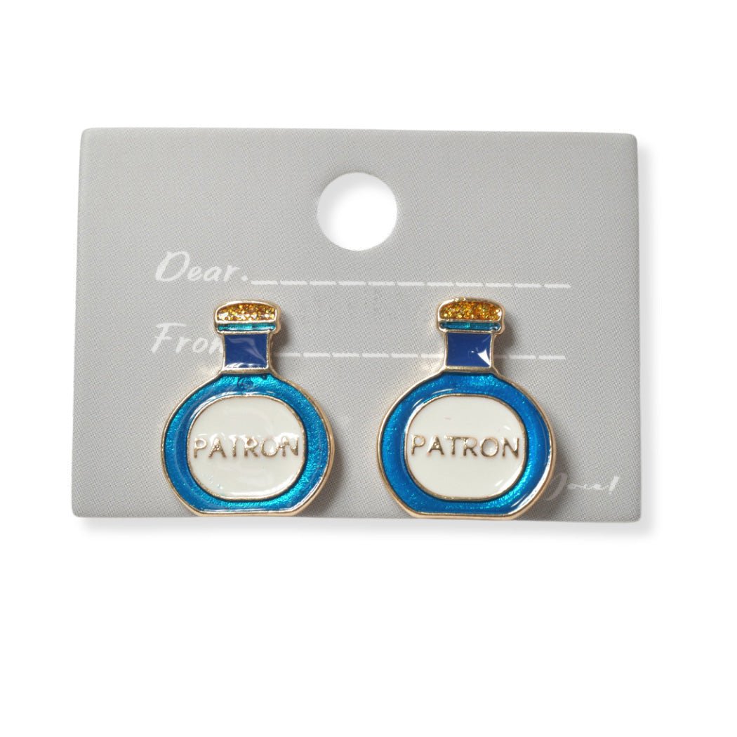 Tequila Bottle Enamel Stud Earring - Rosmarray Collections, LLC.