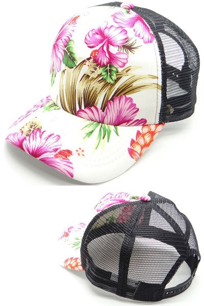 Tropical Flowers Cap - Rosmarray Collections, LLC.