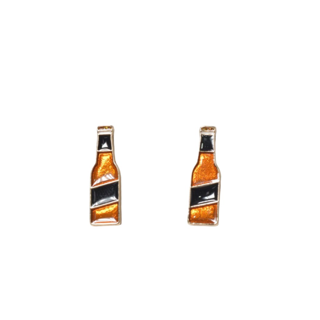 Whiskey Bottle Enamel Stud Earring - Rosmarray Collections, LLC.