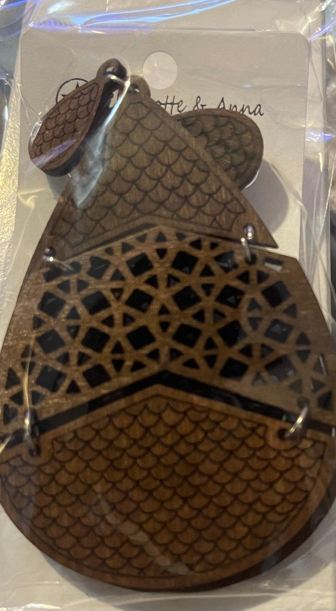 Wooden Chunky Drop Earrings - Rosmarray Collections, LLC.